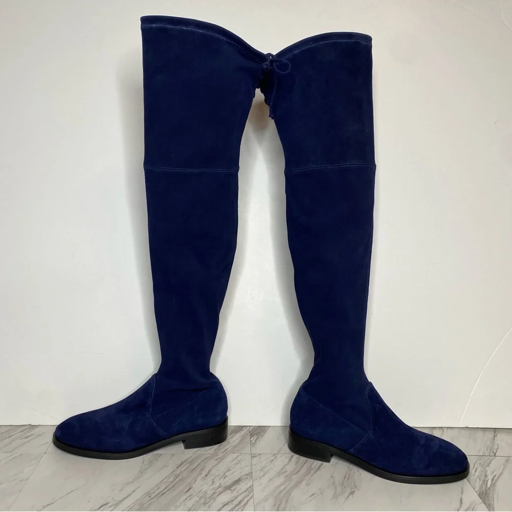 Stuart Weitzman Blue Suede Over The Knee Boot 7B